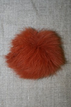 Pels-pompon af kanin, 6 cm. brændt orange