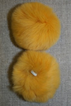 Pels-pompon af kanin, 6 cm. gul