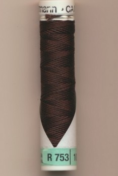 Knaphulssilke i mørkebrun fv.696