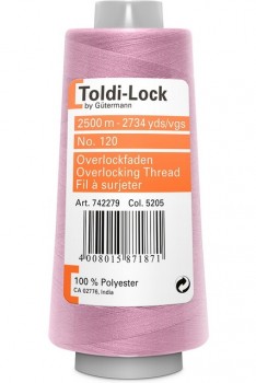 Overlocktråd 2500 meter i rosa | Toldi-Lock