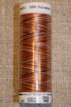 Broderitråd Mettler, multi brun/-brændt orange-kit