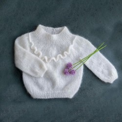  Uldklumpers strikkeopskrift - Flæse sweater str. 1-12 år