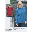 414472 Oversize sweater m/hulmønster