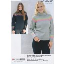 414580 Sweater m/neon mønster