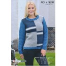 414791 Sweater m/farveblokke