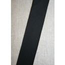 Rest Kantbånd skråbånd i jersey, sort, 100 + 50 cm.