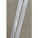 Skråbånd lame i sølv, 20 mm. - Prym