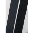 100 mm. velcro sort med lim - selvklæbende