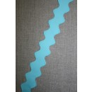 Zig-zag bånd 32 mm. turkis