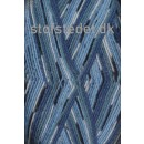 Aloe strømpegarn print lyseblå/blå/petrol