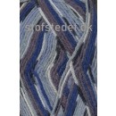 Basic uld/polyamid, Jacquard print grå/lyseblå/blå