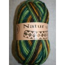 Naturuld print flaskegrøn/brun/carry