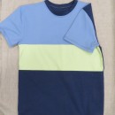 Herre T-shirt i colour block - Minikrea 77405