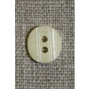 Lille knap m/rille 11 mm. off-white