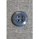 4-huls knap grå, 12 mm.