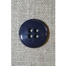 Mørk blå-lilla 4-huls knap, 18 mm.