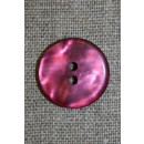 Blank 2-huls knap lyng/pink, 20 mm.