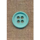 4-huls knap i aqua 18 mm.