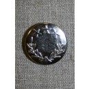 Patent knap 25 mm. m/stjerner, sølv