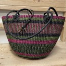 Ladies Handbag / Skuldertaske i grøn, pink, sort - Hammershus Fairtrade