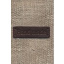 Motiv - Label i læderlook firkantet "Handemade" i mørkebrun