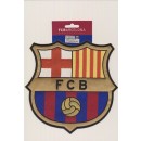 Stort Strygemærke m/fodboldklub, FC Barcelona, 19x20 cm.