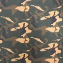 Bomulds poplin i camouflage - army print