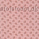 Bomuld i Double Gauze små-blomstret i digitalprint, i rosa, bordeux og army.