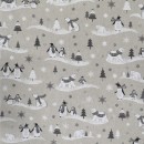 Hør-look vinter med isbjørn og pingvin
