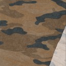 Isoli med stræk i stone-washed armyprint i brun