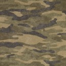 Isoli med stræk i stone-washed armyprint i støvet army