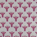 Bomuldsjersey økotex m/digitalt tryk meleret med giraf i rosa