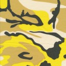 Bomuld/lycra økotex m/army-print i gul