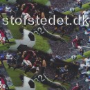Bomuld/lycra økotex m/digitalt tryk med fodbold og fodbold spiller