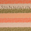 Jersey i bomuld med striber og prikker/pletter i beige, orange, army