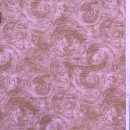 Afklip Patchworkstof batik med cirkler i pudder-beige 50x55 cm.