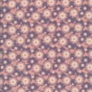 Afklip Patchwork stof med blomster i rosa, babylyserød og grå-lyng 50x55 cm.