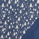 Softshell i blå med regndråbe