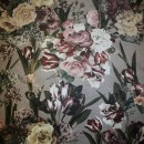 Rest Velour med præget læder-look og blomster-65 cm. 