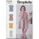 Simplicity 9280 Pige kjole, top og leggins