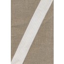  35 mm. hvid elastik med riller