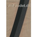 Folde elastik til undertøj 30/60 mm. i sort og sølv