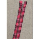 18 cm. lynlås metal pink m/skotsk tern