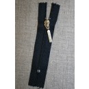 08 cm m/guld vedhæng mørkeblå