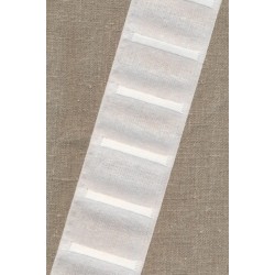 Gardinbånd med lomme, 70 mm. hvid
