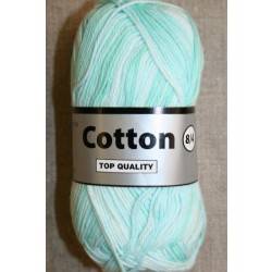 Flerfarvet Cotton 8/4 mint aqua hvid