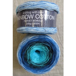 Rainbow Cotton 100% bomuld i aqua turkis klar blå lyseblå
