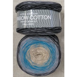 Rainbow Cotton 100% bomuld i sort grå petrol beige