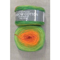 Rainbow Cotton 100% bomuld i orange oliven lime græsgrøn