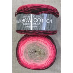 Rainbow Cotton 100% bomuld i sort rød lyserød sand